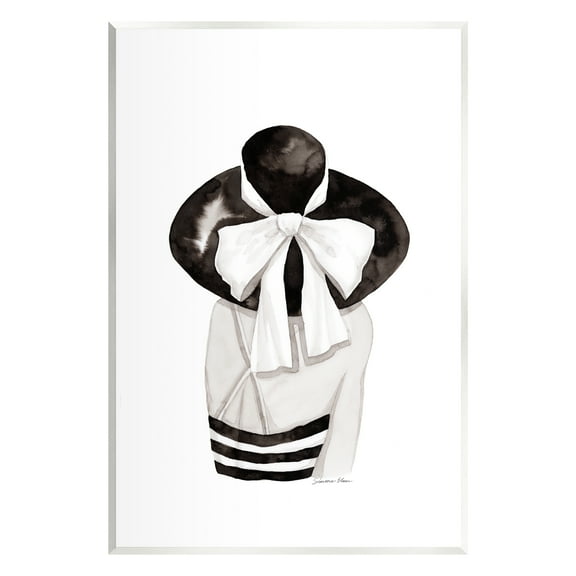 Stupell Industries Summer Girl in Hat Beauty & Fashion Painting Unframed Art Print Wall Art, 10 x 15