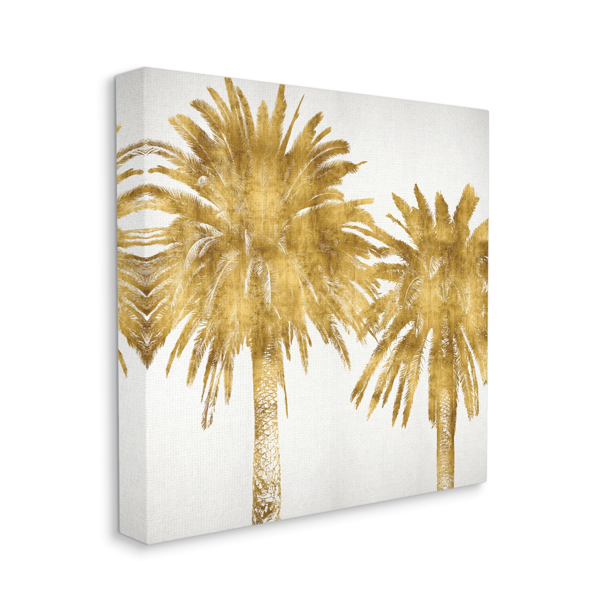 Stupell Industries Summer Glam Palm Trees Over Off-White Nature Painting Gallery Wrapped Canvas Art Print Wall Art, 30 x 30