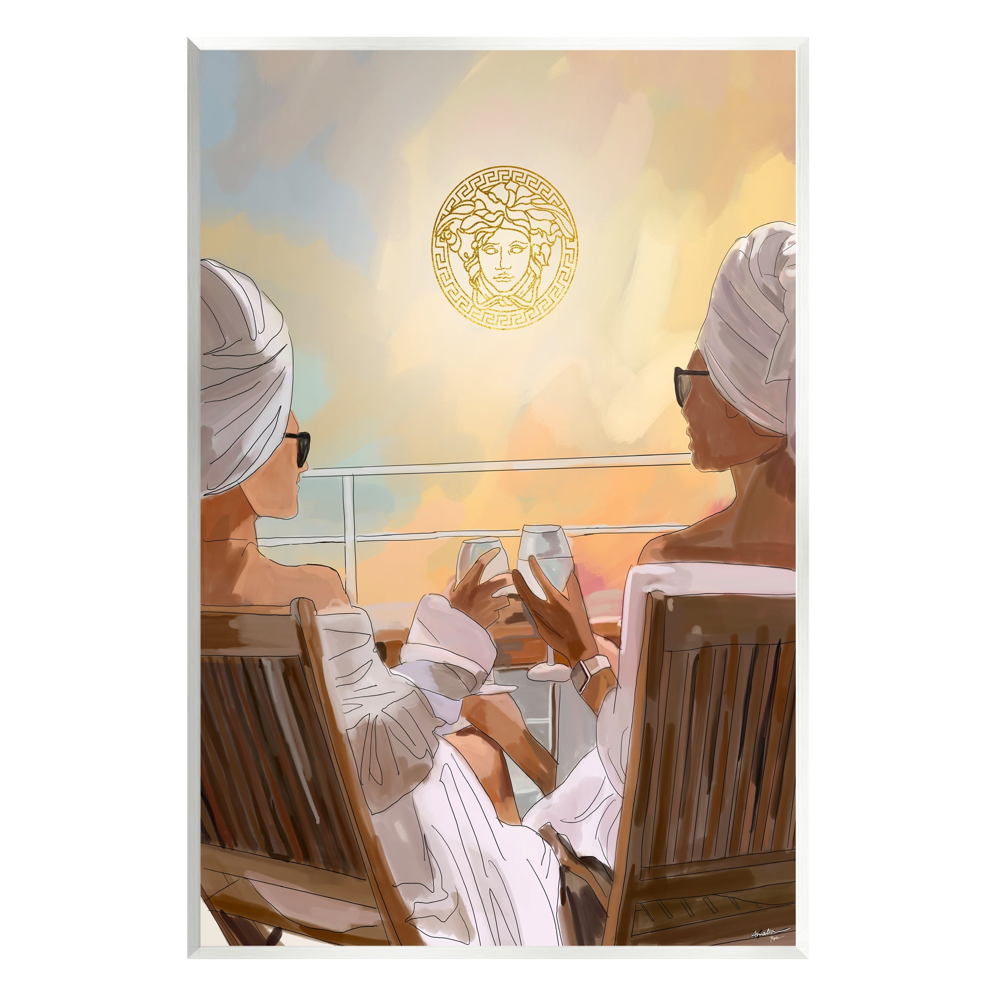 Stupell Industries Summer Glam Women Beauty & Fashion Painting Unframed Art Print Wall Art, 13 x 19
