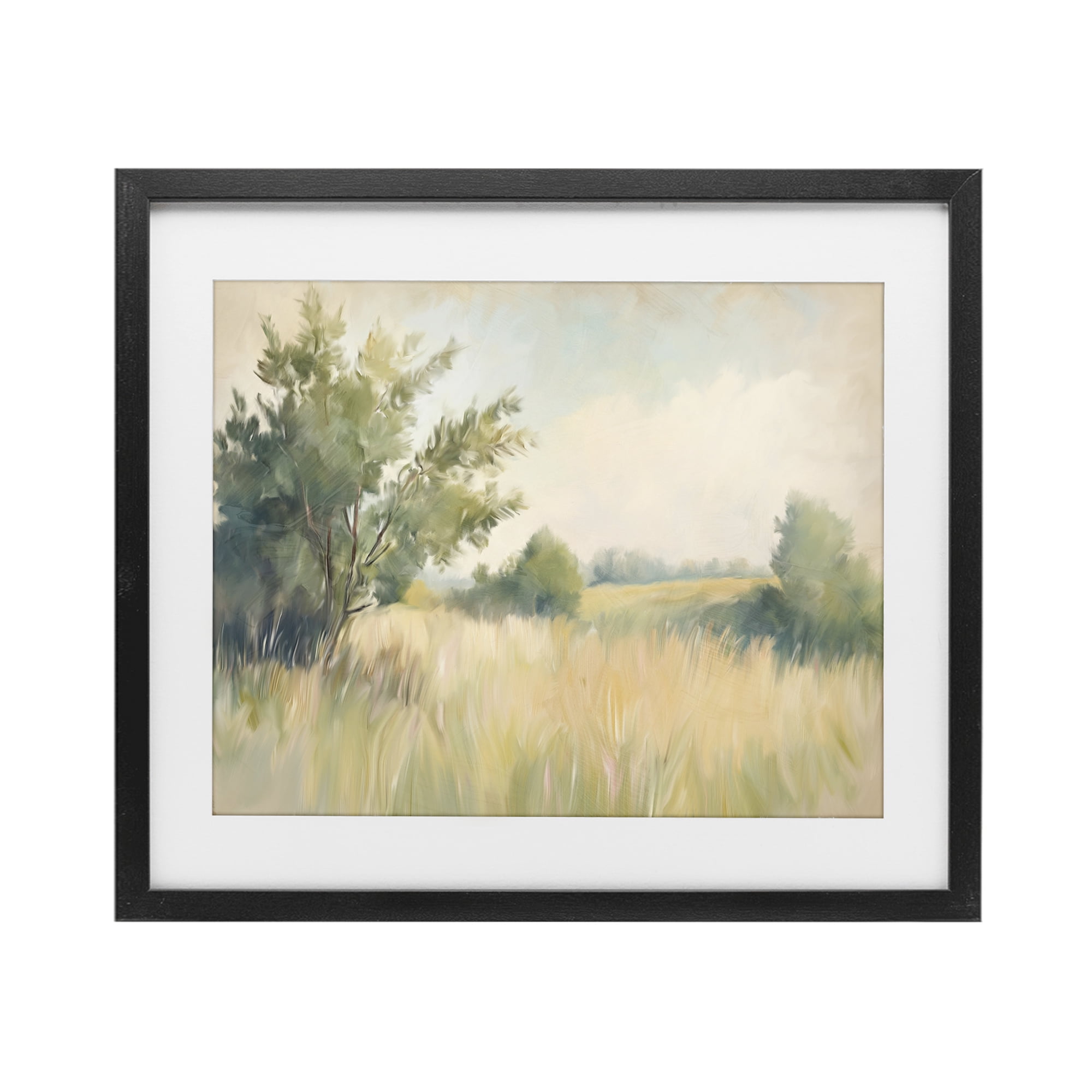 Stupell Industries Summer Green Meadow Black Framed Print Under Glass, design by Kim Allen