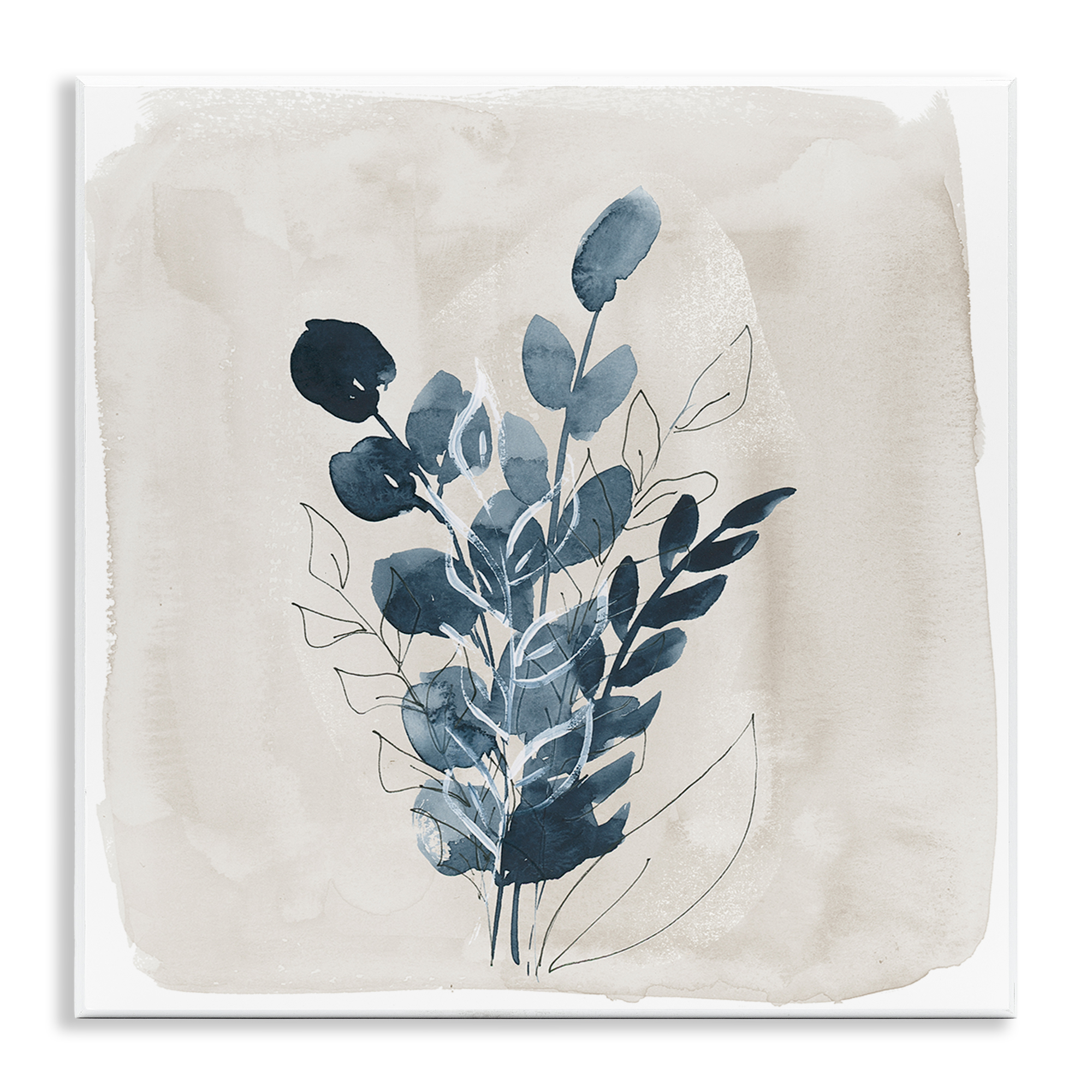 Stupell Industries Summer Leaf Sprigs Plants & Flowers Painting Unframed Art Print Wall Art, 12 x 12