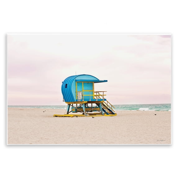 Stupell Industries Summer Lifeguard Cabin Landscape & Nature Photography Unframed Art Print Wall Art, 15 x 10