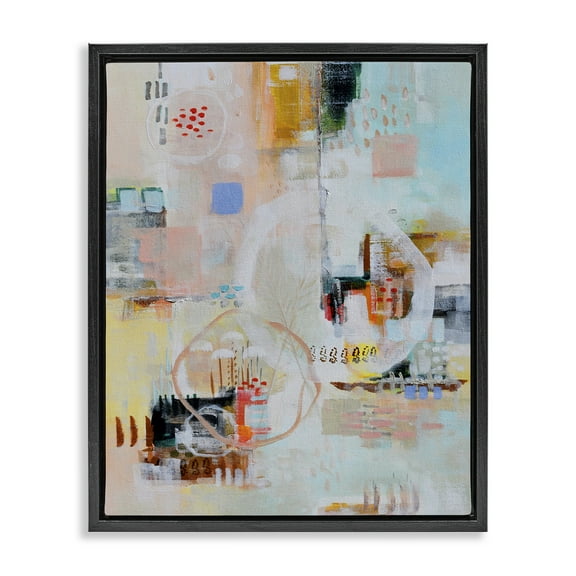 Stupell Industries Summer Lust Abstraction Black Framed Floater Canvas Wall Art design by Katherine Irvin, 21 x 17