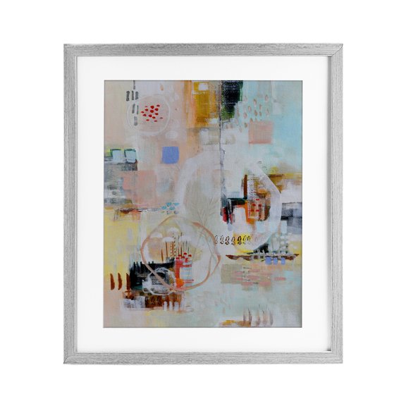 Stupell Industries Summer Lust Abstraction Gray Framed Print Under Glass design by Katherine Irvin, 16 x 13