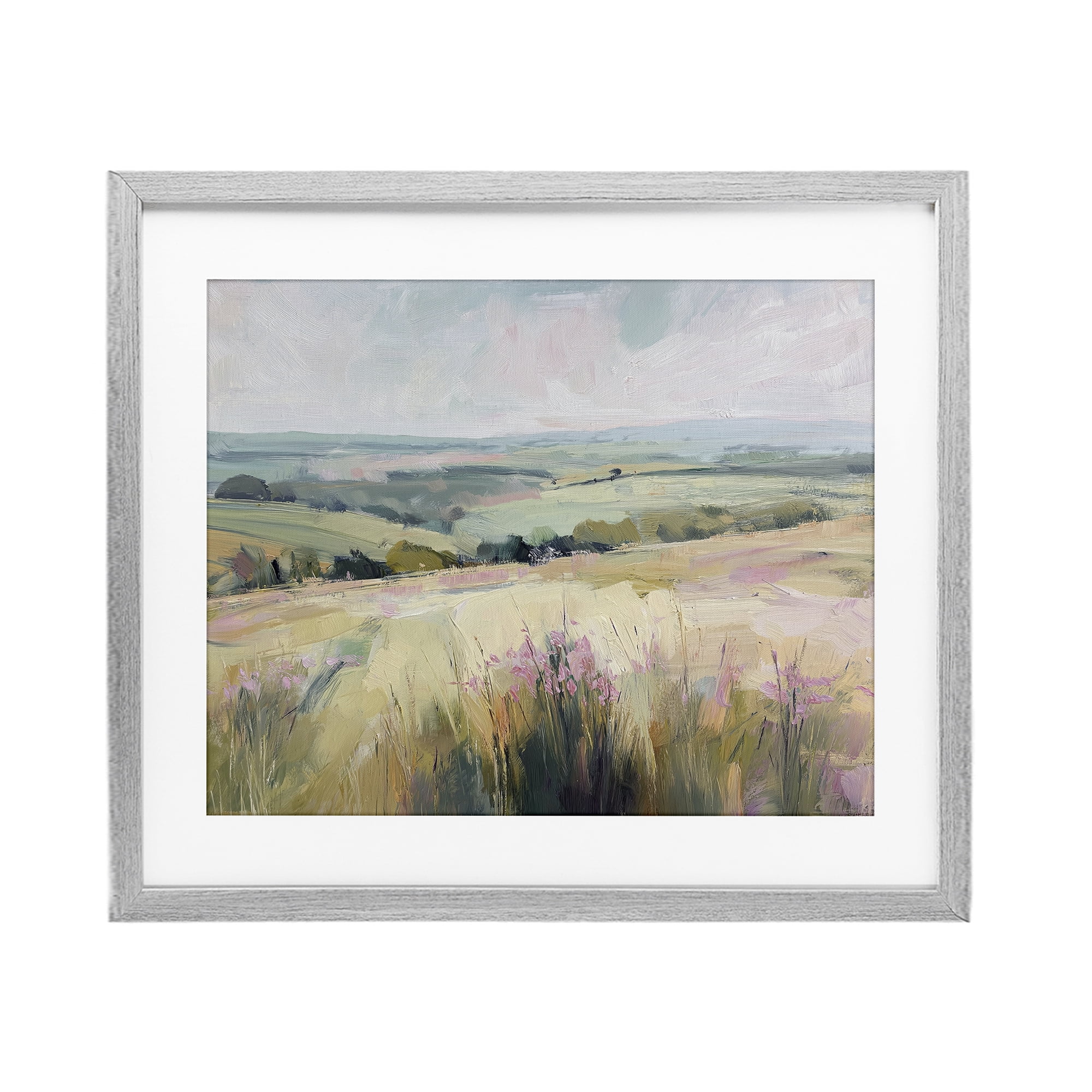 Stupell Industries Summer Meadow Viewpoint Gray Framed Print Under Glass, design by Svetlana Aleynikova