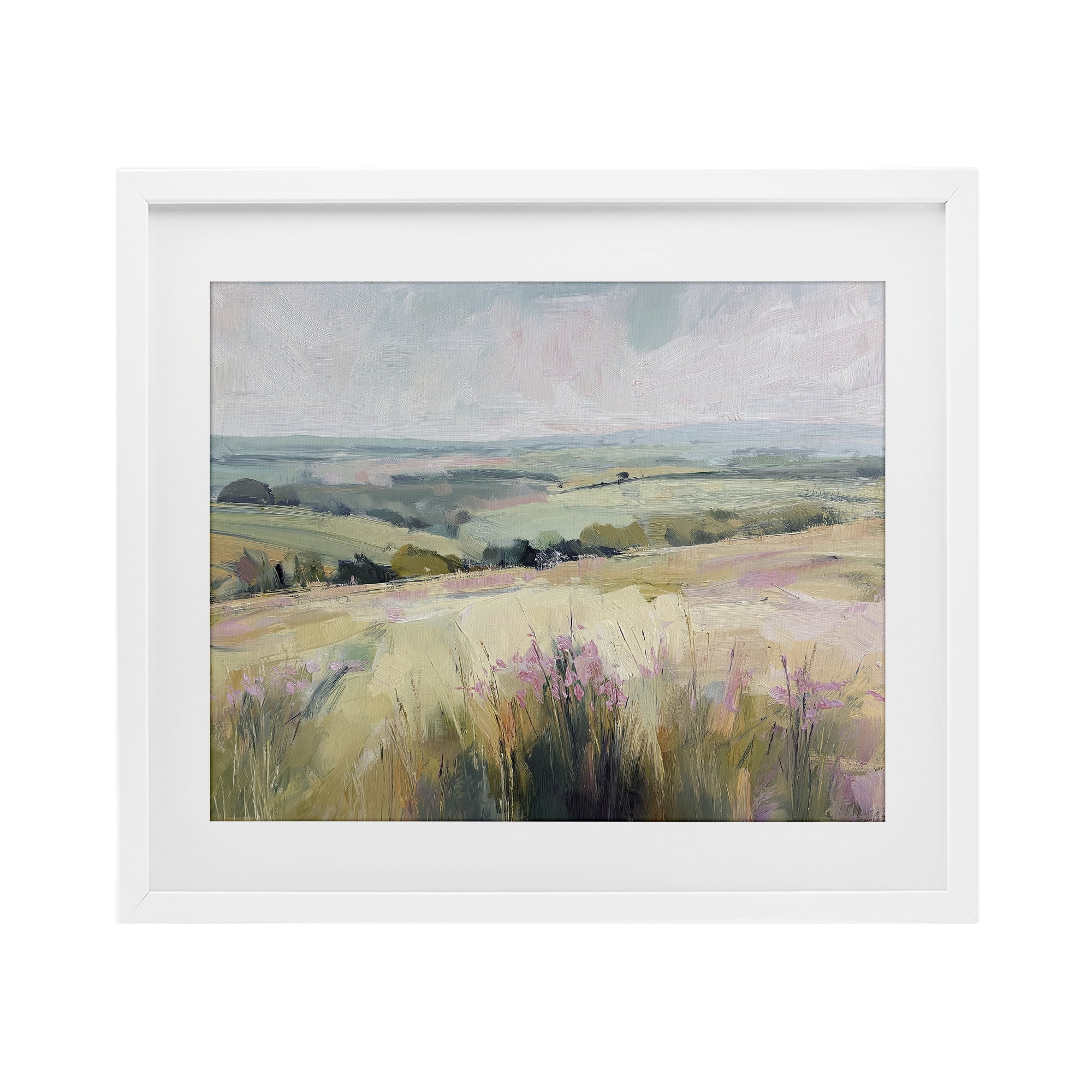 Stupell Industries Summer Meadow Viewpoint White Framed Print Under Glass, design by Svetlana Aleynikova