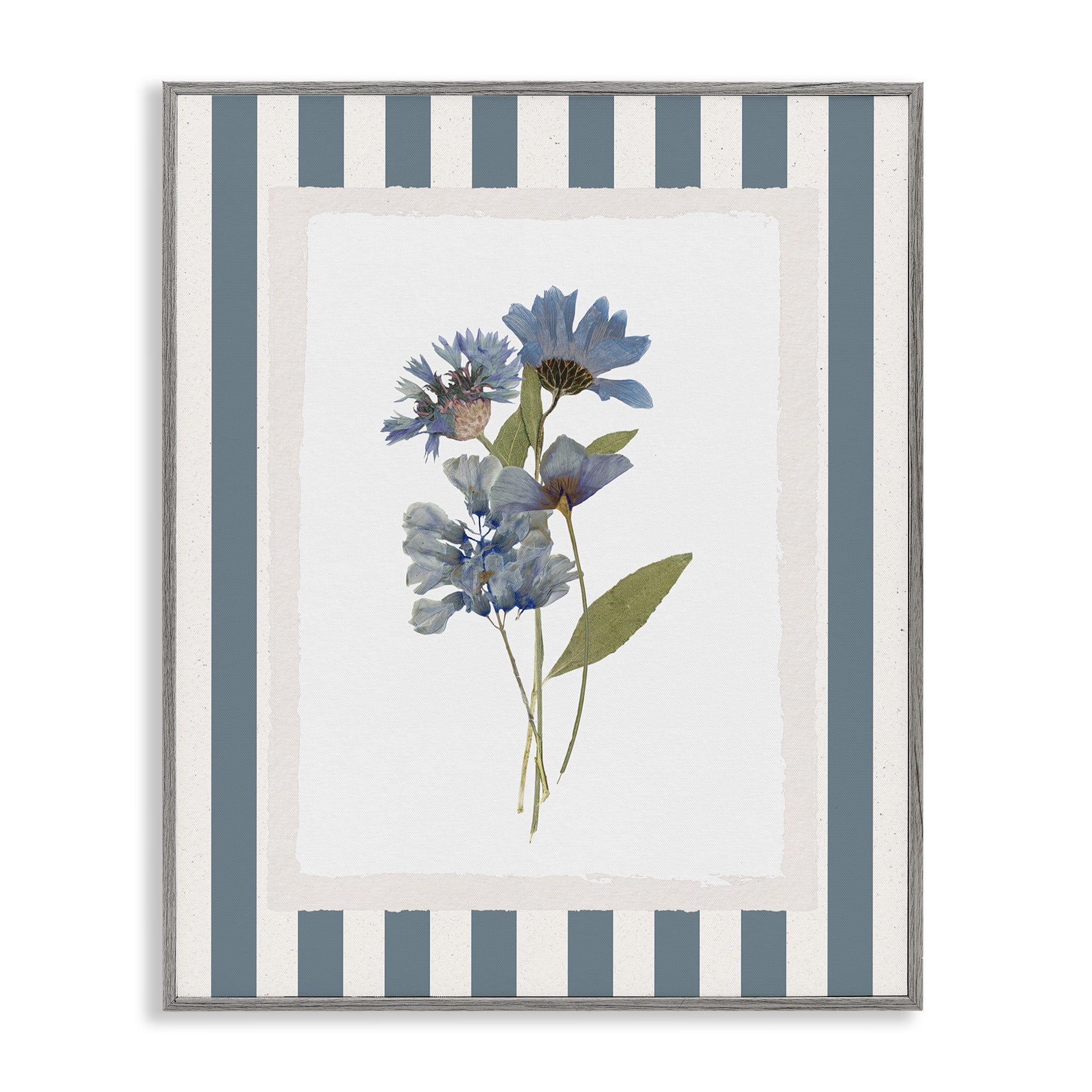Stupell Industries Summer Memories Florals Gray Framed Giclee Art, design by Val Rhodes