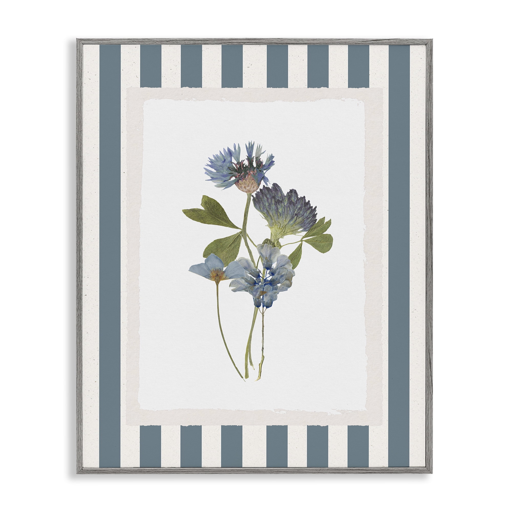 Stupell Industries Summer Memories Flowers Gray Framed Giclee Art, design by Val Rhodes