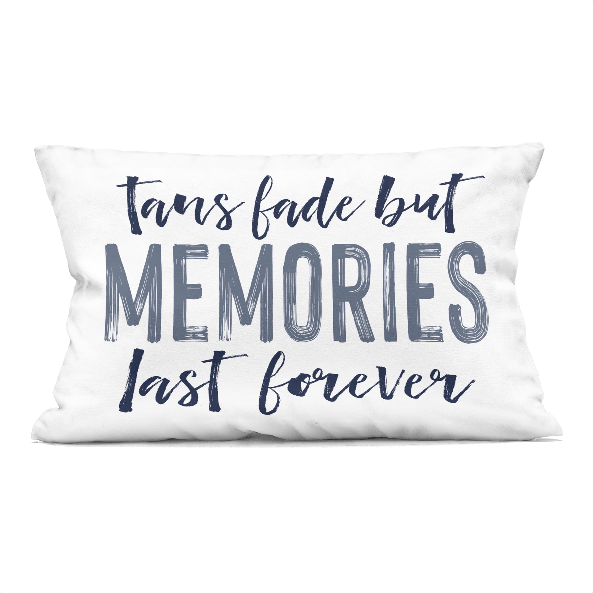 Stupell Industries Summer Memories Last Forever Decorative Printed Throw Pillow, design by Lettered and Lined