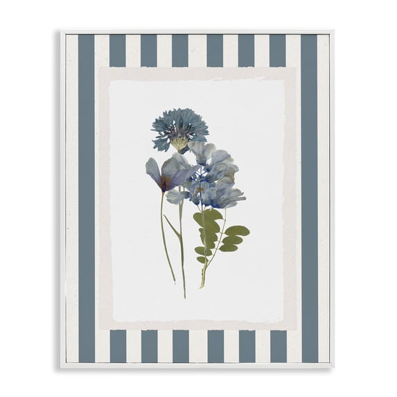 Stupell Industries French Country Summer Memory Flowers White Framed Giclee Art, 24 x 30, by Val Rhodes