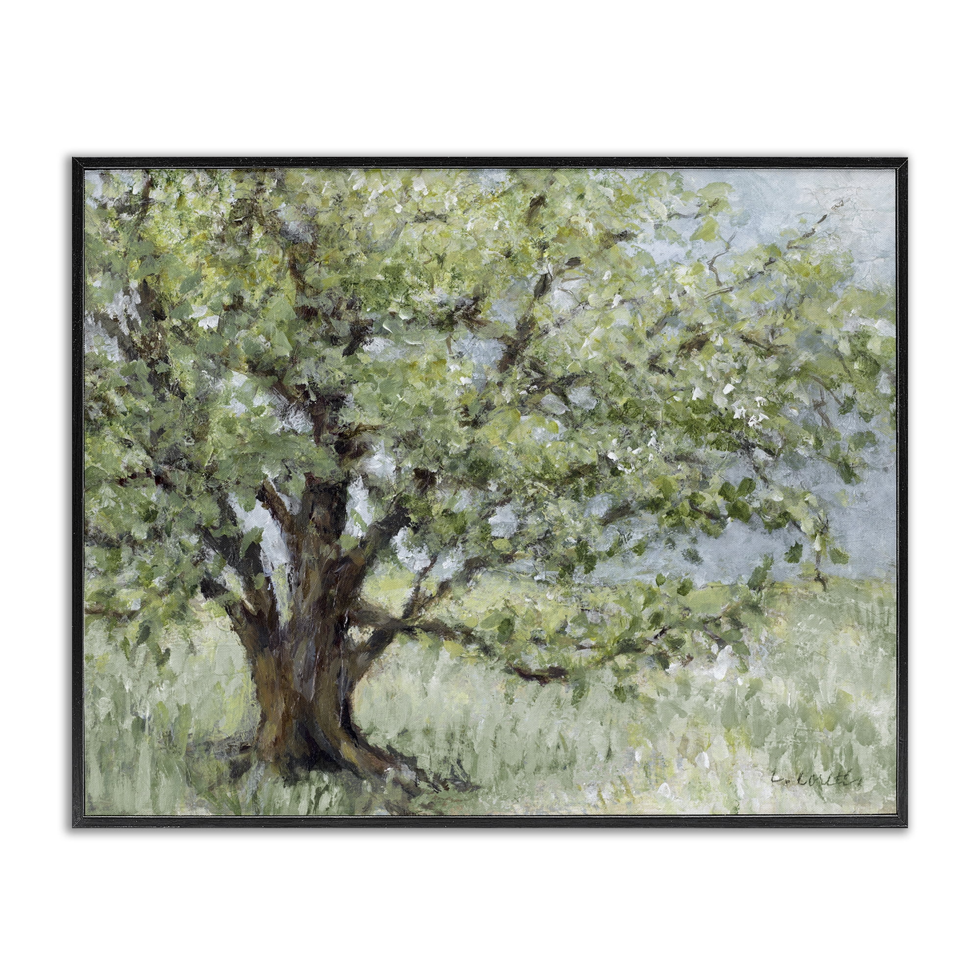 Stupell Industries Summer Oak Splendor Landscape Black Framed Giclee Art, design by Lanie Loreth