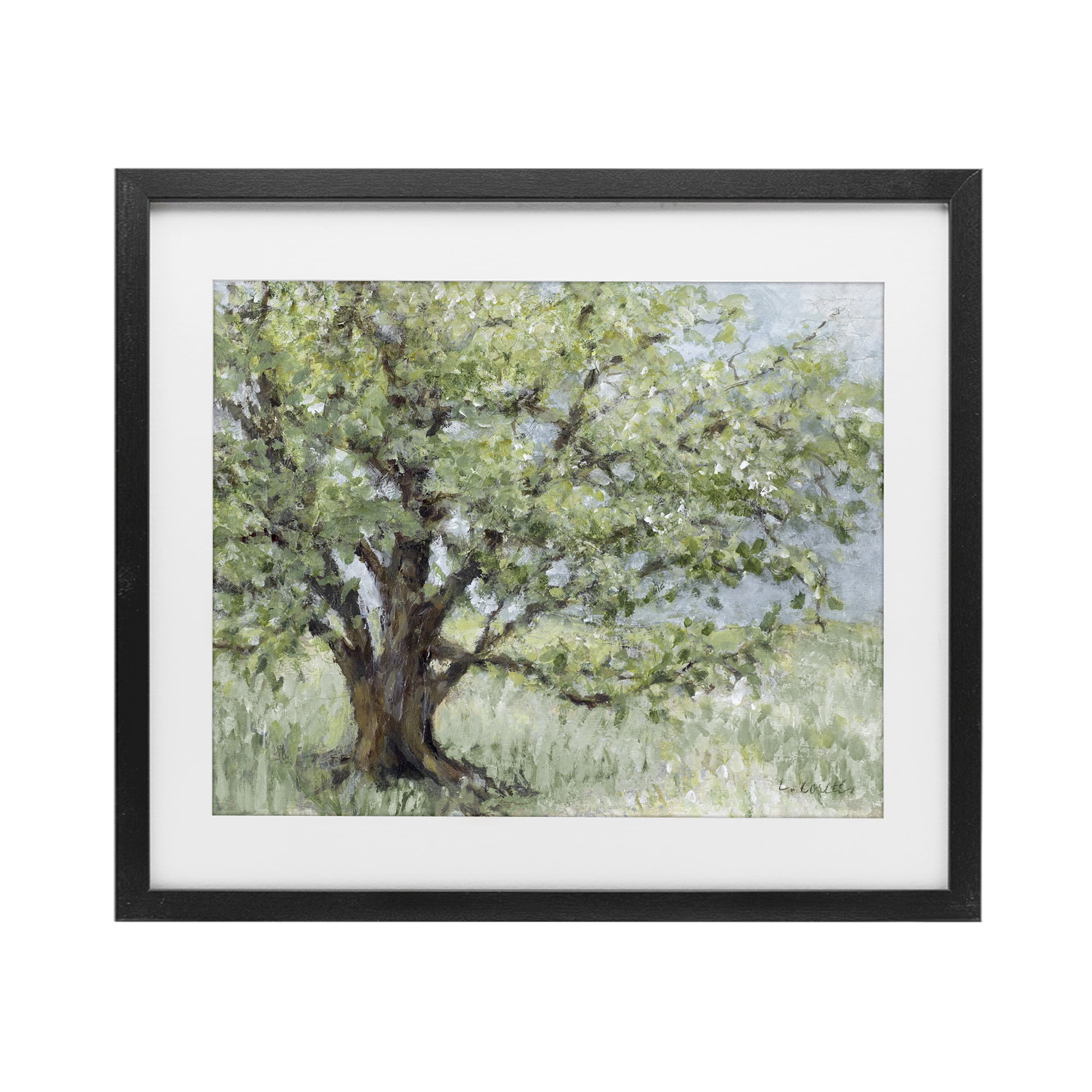 Stupell Industries Summer Oak Splendor Landscape Black Framed Print Under Glass, design by Lanie Loreth