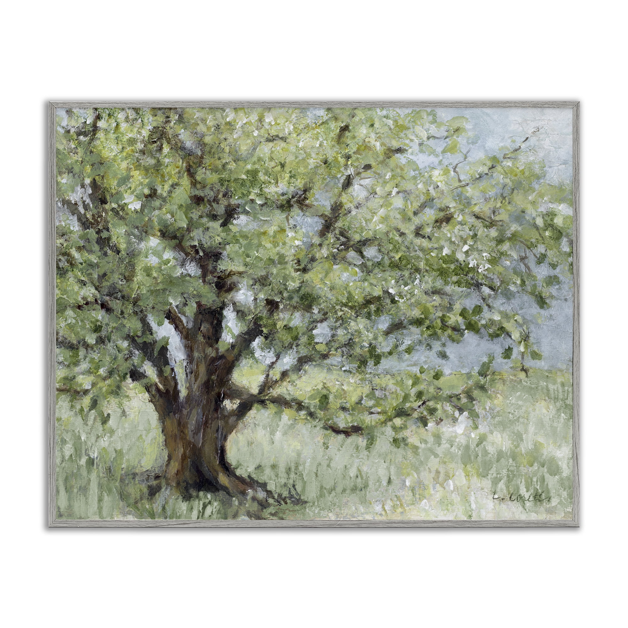 Stupell Industries Summer Oak Splendor Landscape Gray Framed Giclee Art, design by Lanie Loreth