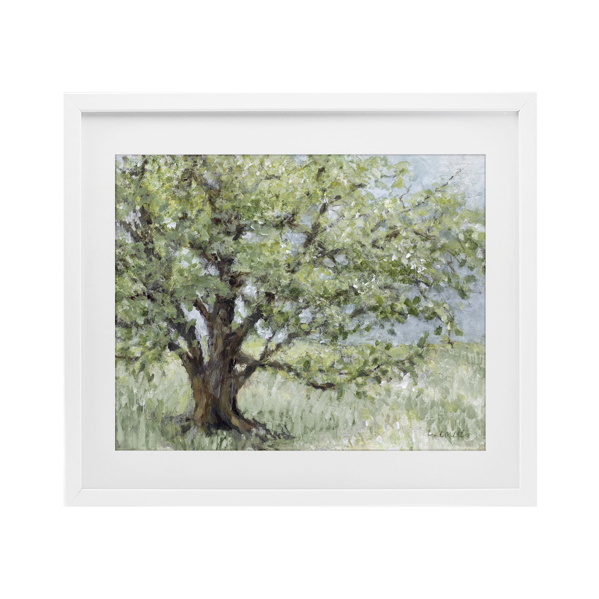 Stupell Industries Summer Oak Splendor Landscape White Framed Print Under Glass, design by Lanie Loreth