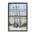 thumbnail image 1 of Stupell Industries Summer Oars Against Fence Black Framed Floater Canvas Wall Art design by LSR Creative Studio, 25 x 17, 1 of 9