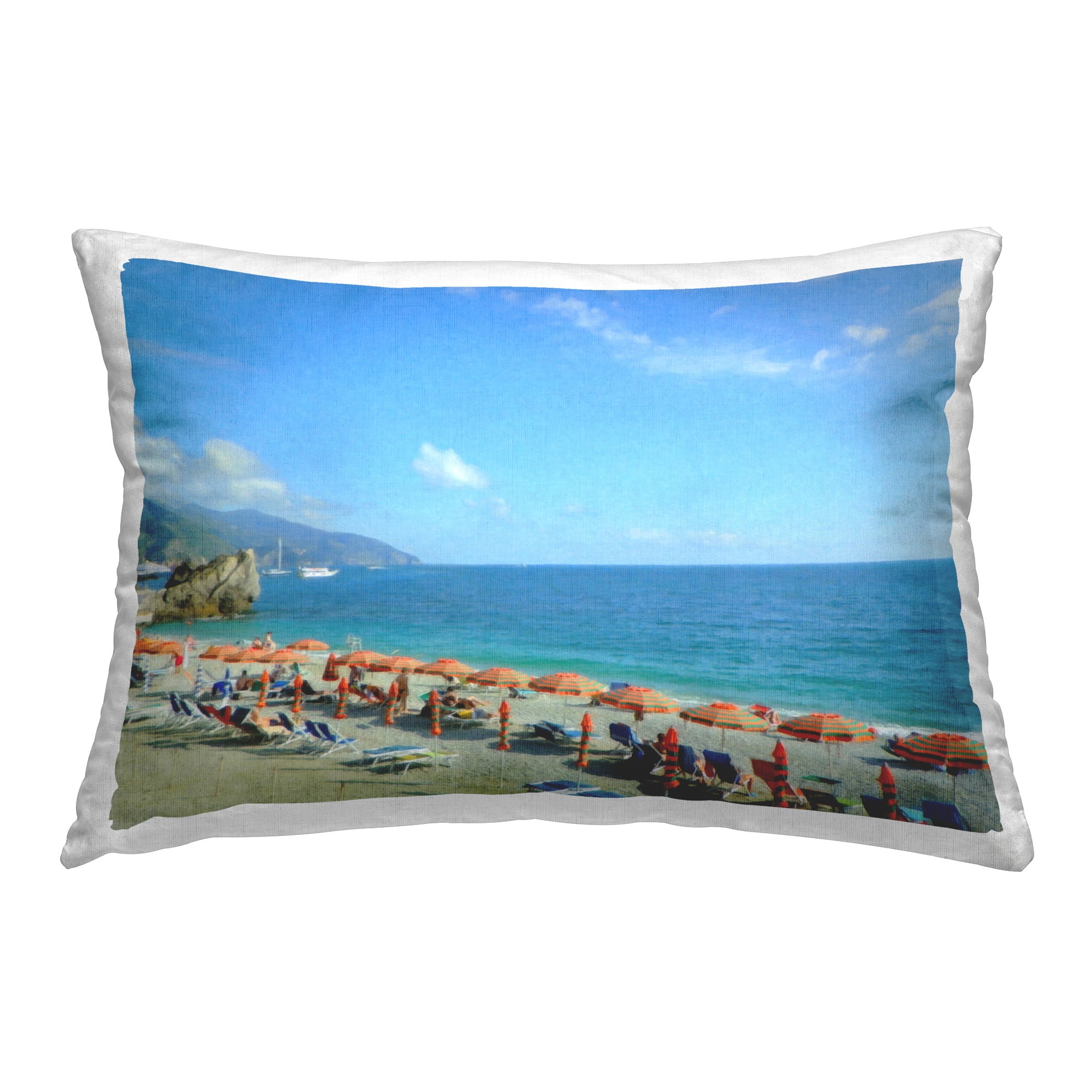 Stupell Industries Summer Ocean Horizon Decorative Printed Throw Pillow Design by GraffiTee Studios
