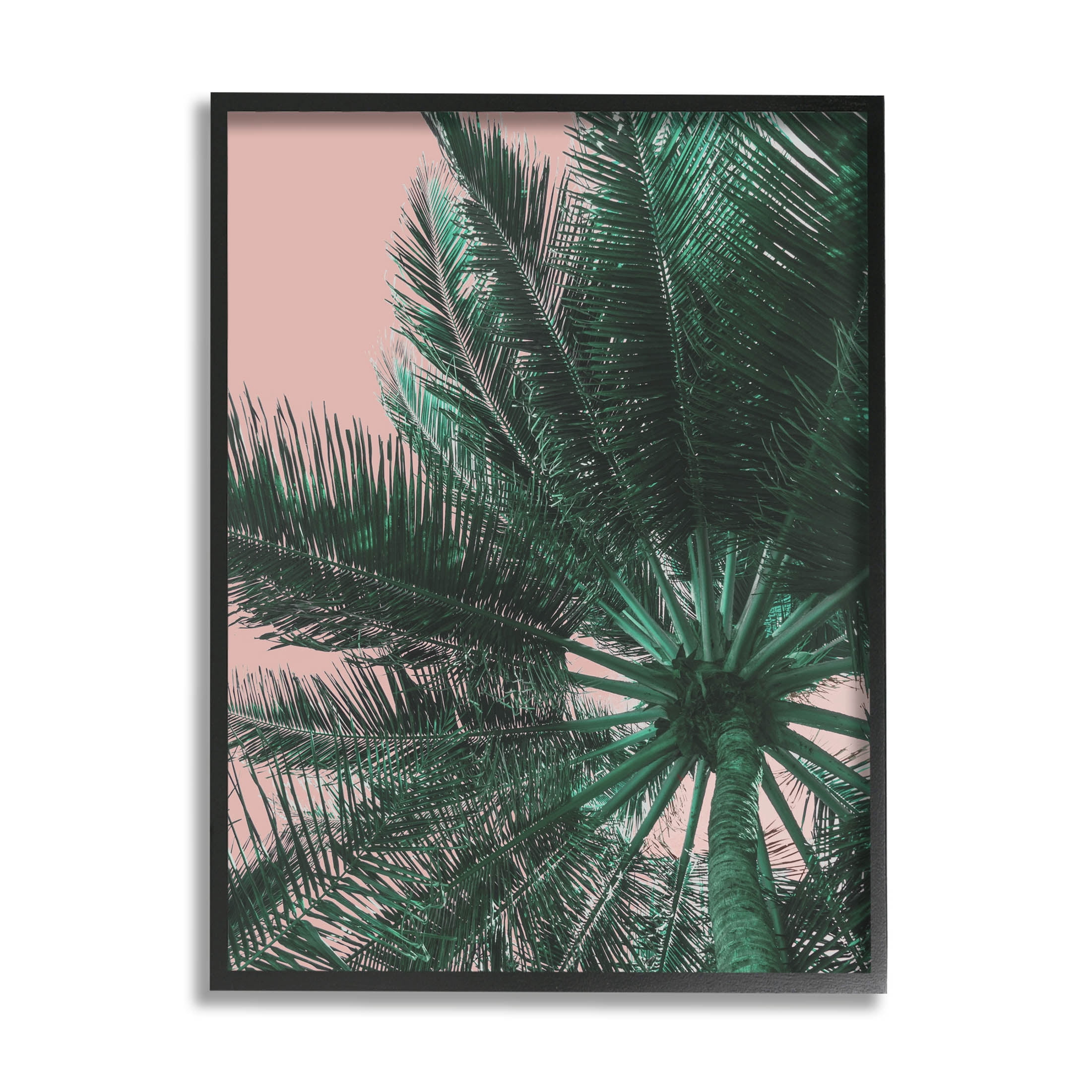Stupell Industries Summer Overhead Palm Tree Photograph Black Framed Art Print Wall Art, Design by Lil' Rue