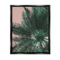 Stupell Industries Summer Overhead Palm Tree Photograph Jet Black Floating Framed Canvas Print Wall Art, Design by Lil' Rue