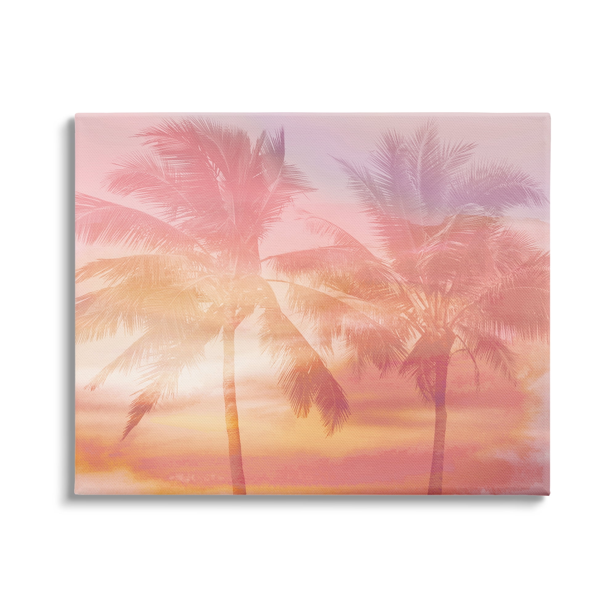Stupell Industries Summer Palm Trees Sunrise Tropical Windblown Leaves Graphic Art Gallery Wrapped Canvas Print Wall Art, Design by Mia Jensen
