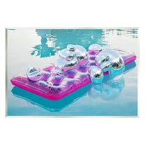 Stupell Industries Summer Pool Disco Balls Abstract Painting Unframed Art Print Wall Art, 15 x 10