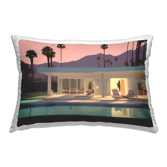 Stupell Industries Summer Pool Reflection Decorative Printed Throw Pillow Design by Noah Bay.