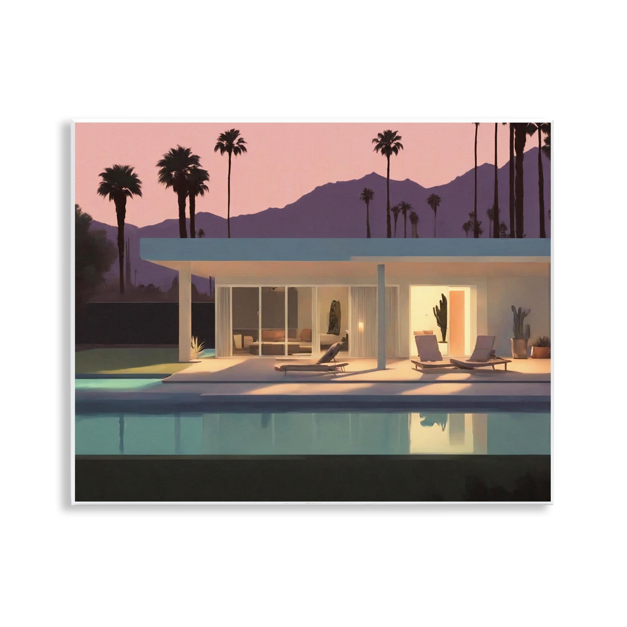 Stupell Industries Summer Pool Reflection Landscape & Nature Painting Unframed Art Print Wall Art, 14 x 11