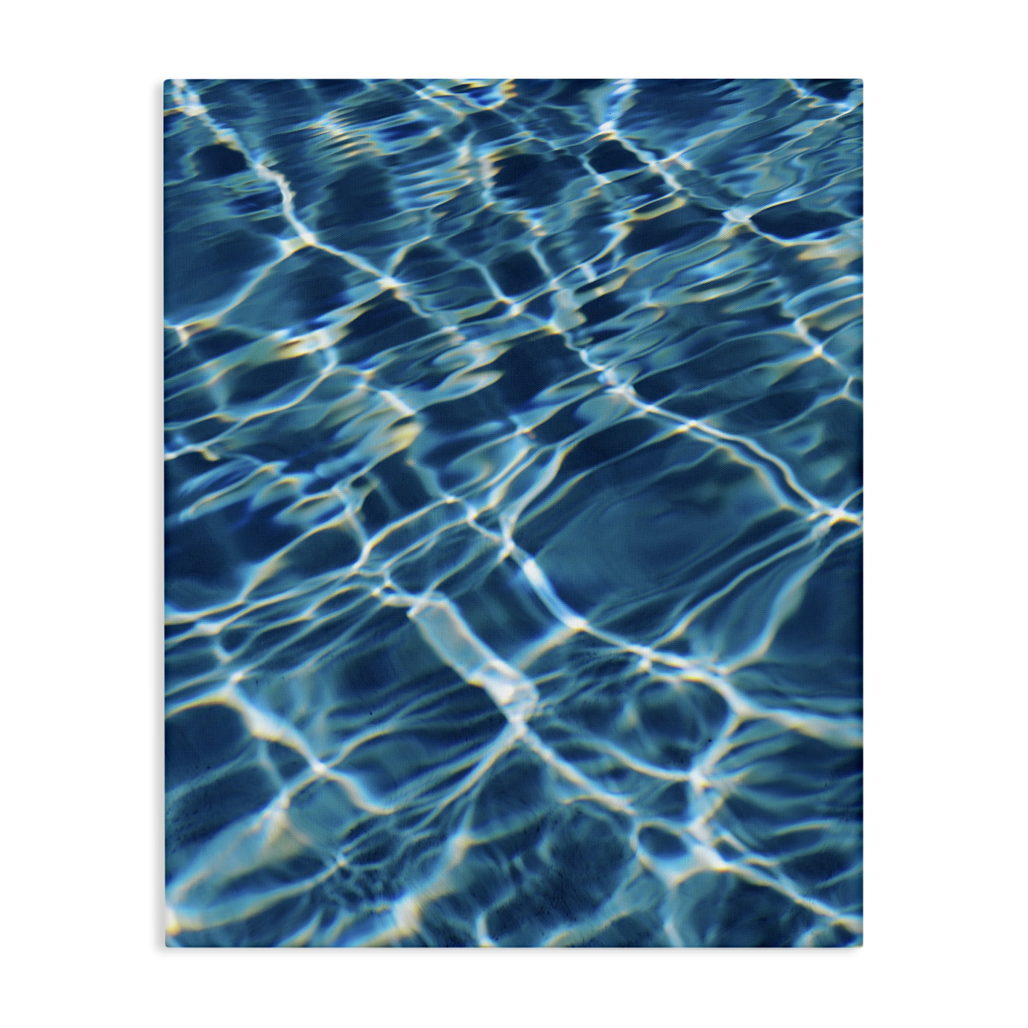 Stupell Industries Summer Pool Ripples Abstract Painting Gallery Wrapped Canvas Art Print Wall Art, 36 x 48