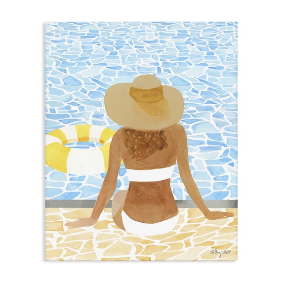 Stupell Industries Coastal Summer Poolside Chill Canvas Art, 24 x 30, by Hillary Holt