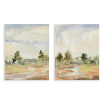 Stupell Industries Summer Rainstorm in the Woods Landscape & Nature Painting Unframed Art Print Wall Art, 11 x 14, Set of 2