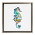 thumbnail image 1 of Stupell Industries Coastal Summer Ready Seahorse Brown Floating Frame Canvas Art, 25 x 25, by Lanie Loreth, 1 of 8