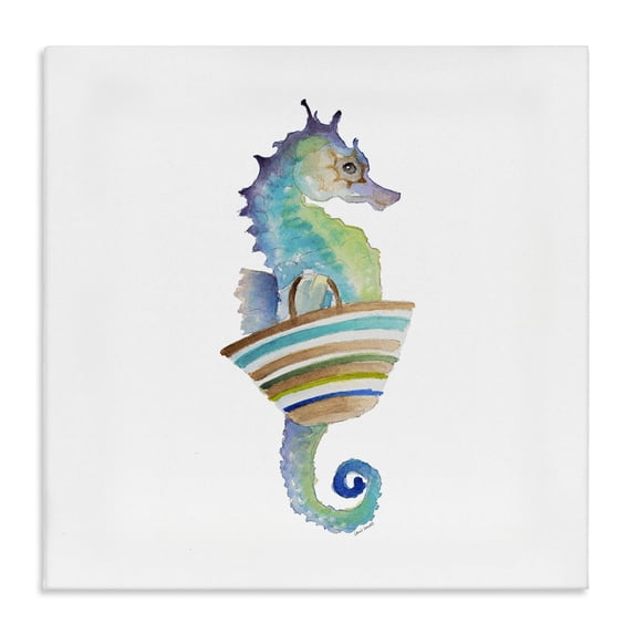 Stupell Industries Coastal Summer Ready Seahorse Canvas Art, 30 x 30, by Lanie Loreth