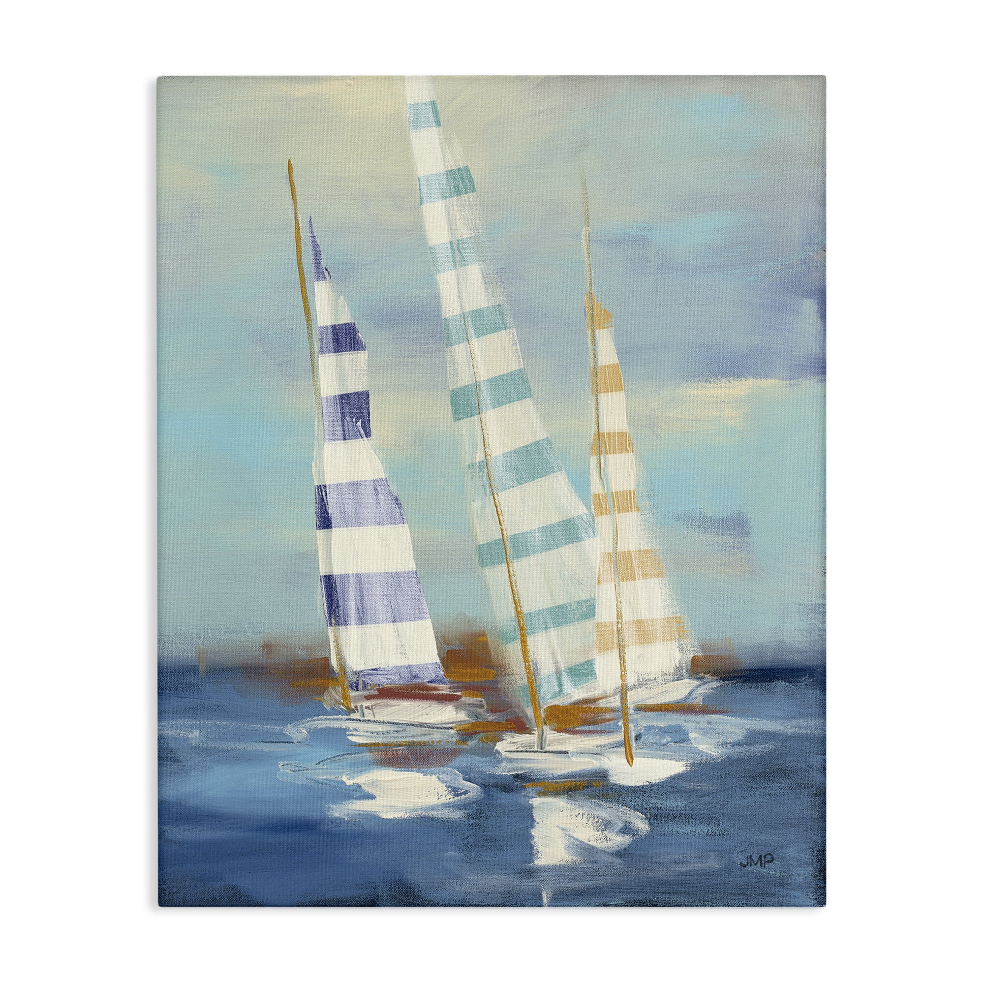 Stupell Industries Summer Regatta Boats Transportation Painting Gallery Wrapped Canvas Art Print Wall Art, 30 x 40