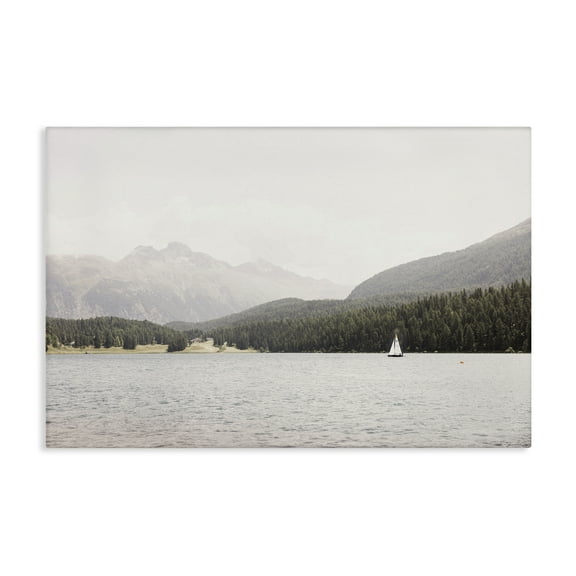 Stupell Industries Summer Sailboat View Landscape & Nature Photography Wrapped Canvas Art Print Wall Art, 24 x 16