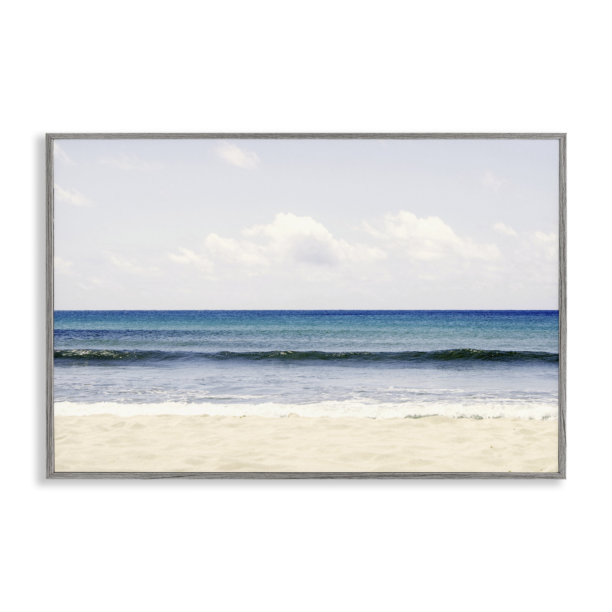 Stupell Industries Summer Seaside Escape Gray Framed Giclee Art, design by Gemma Bardot