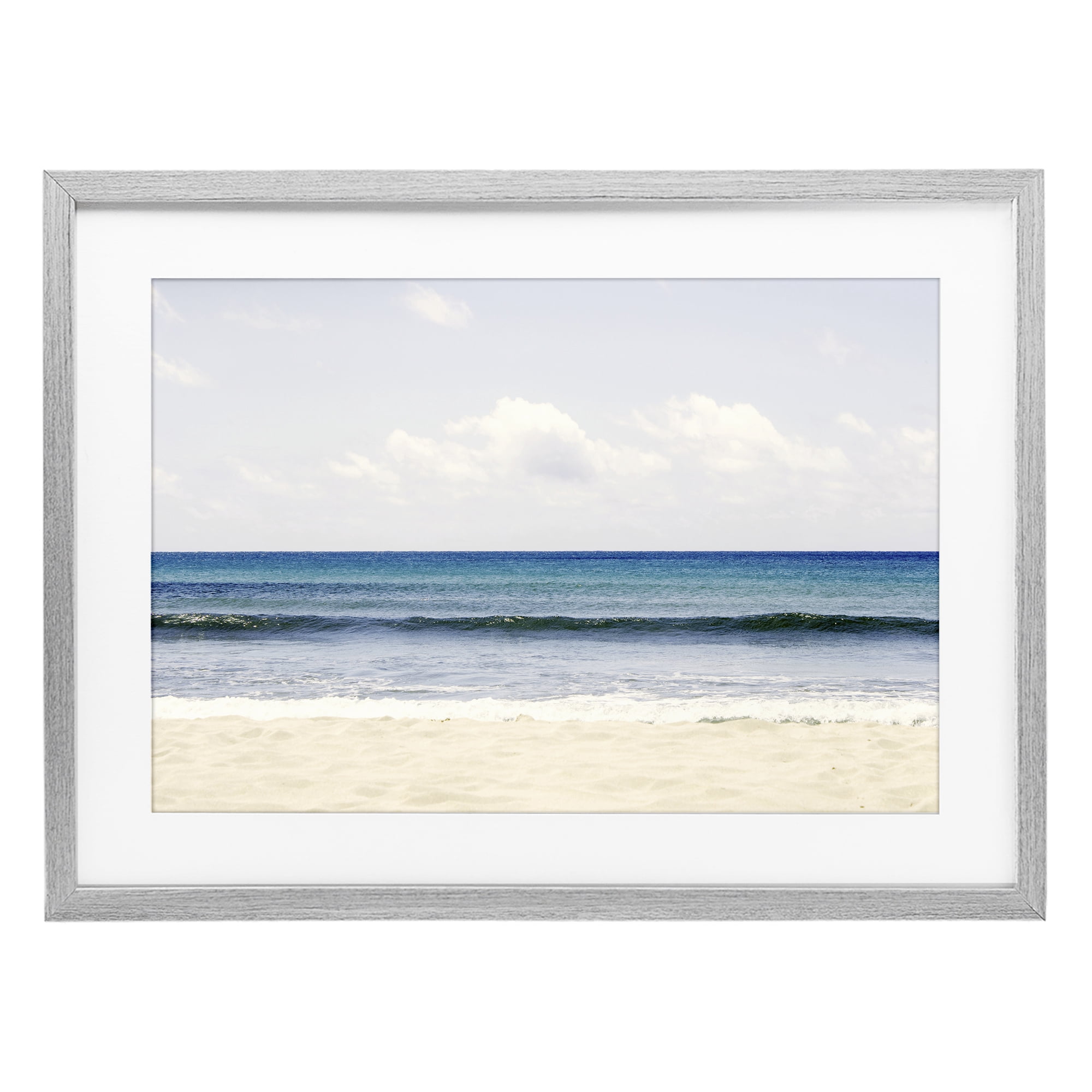 Stupell Industries Summer Seaside Escape Gray Framed Print Under Glass, design by Gemma Bardot