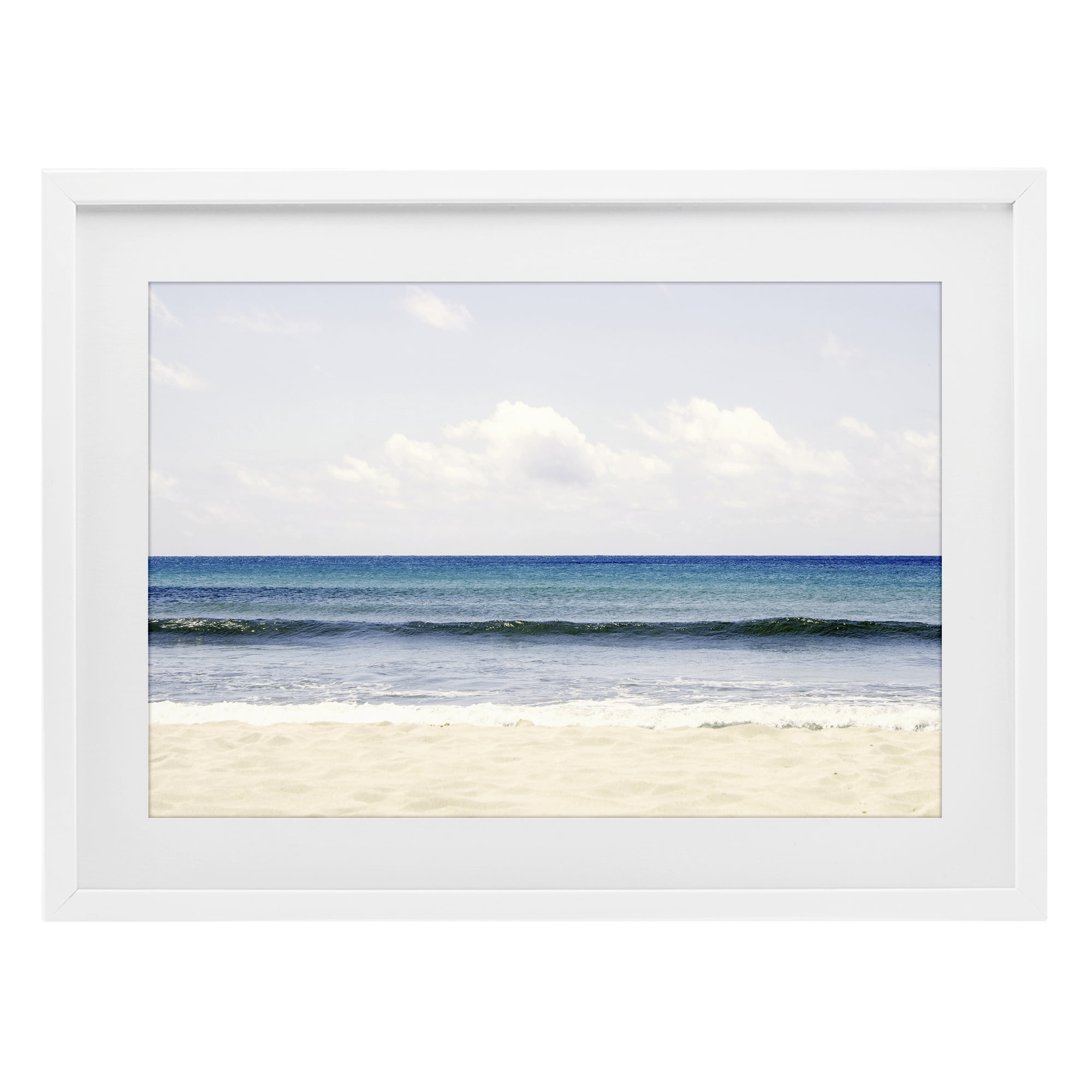 Stupell Industries Summer Seaside Escape White Framed Print Under Glass, design by Gemma Bardot