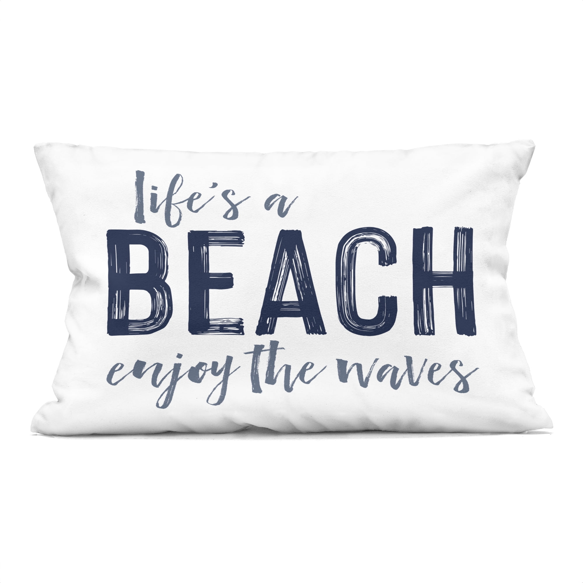 Stupell Industries Summer Sentiment Enjoy Waves Decorative Printed Throw Pillow, design by Lettered and Lined