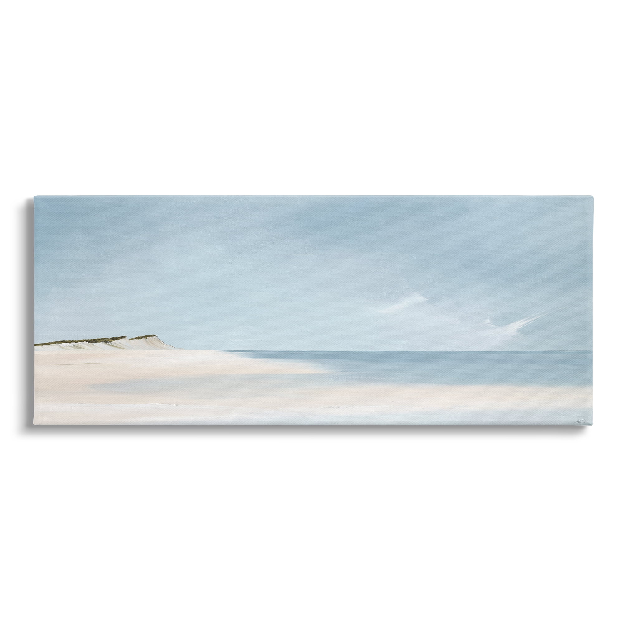 Stupell Industries Summer Shore Landscape Landscape Painting Gallery Wrapped Canvas Art Print Wall Art, 40 x 17