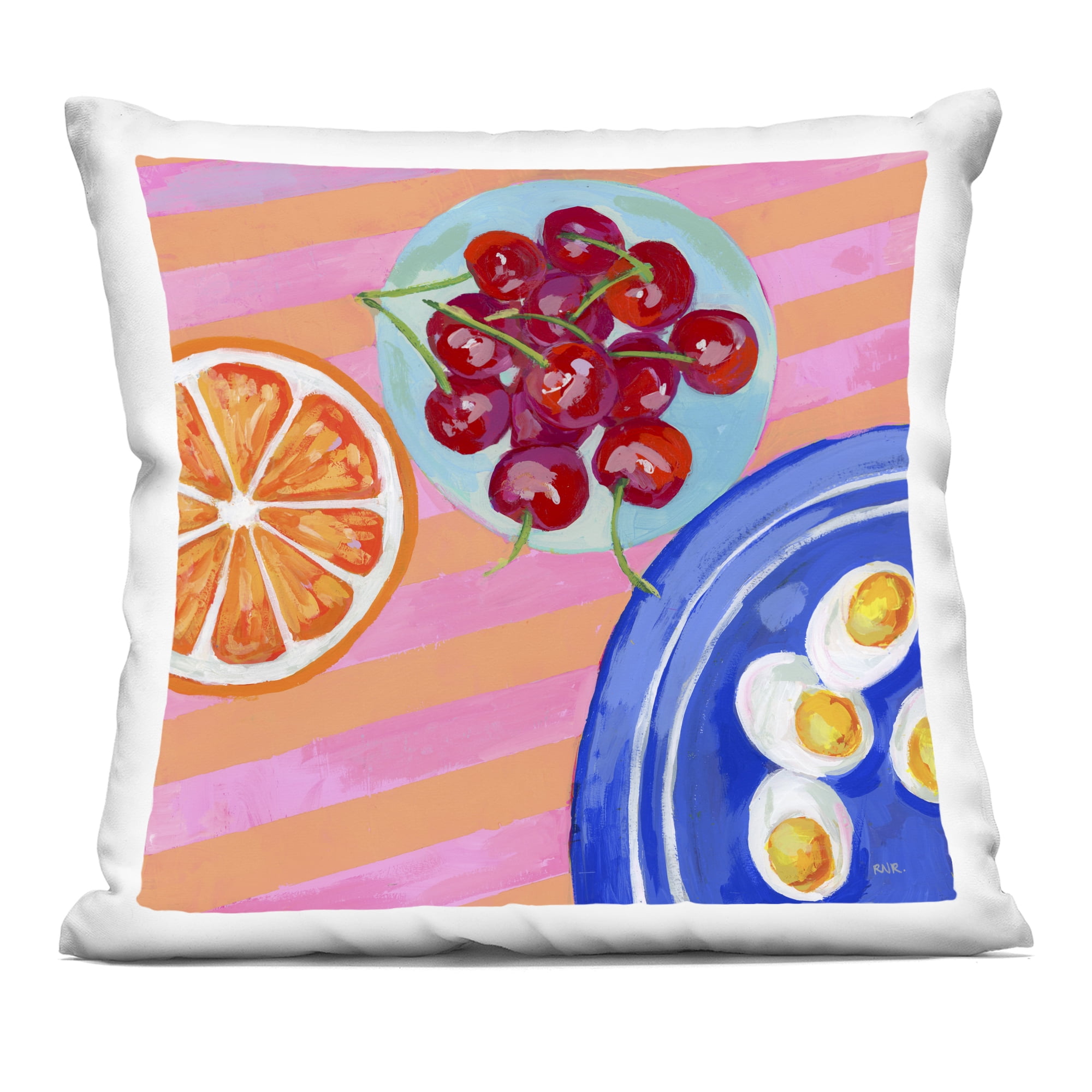 Stupell Industries Summer Snacks Picnic Blanket Decorative Printed Throw Pillow, design by Rachael Reese, 18 x 7 x 18