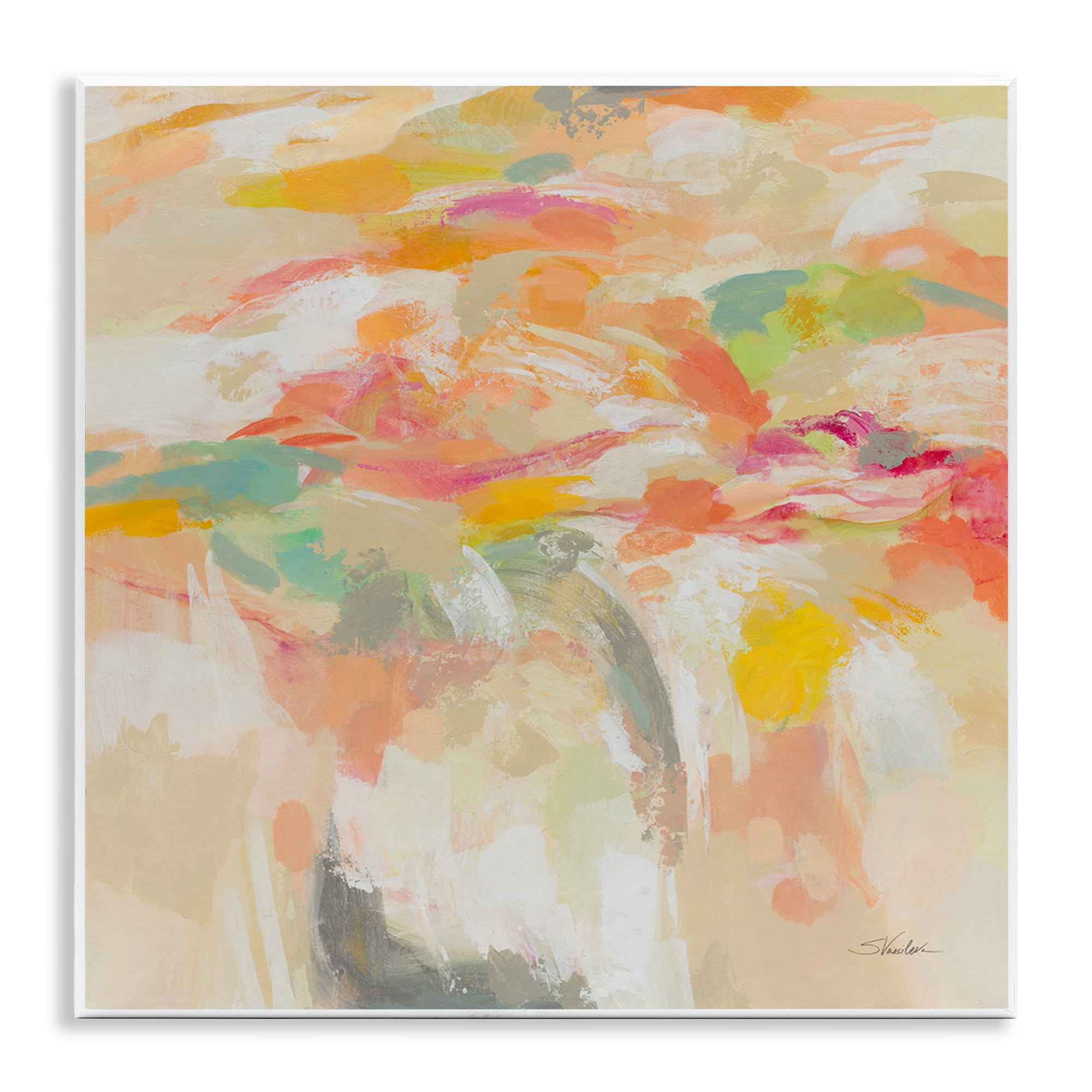 Stupell Industries Summer Solstice Abstraction Abstract Painting Unframed Art Print Wall Art, 12 x 12