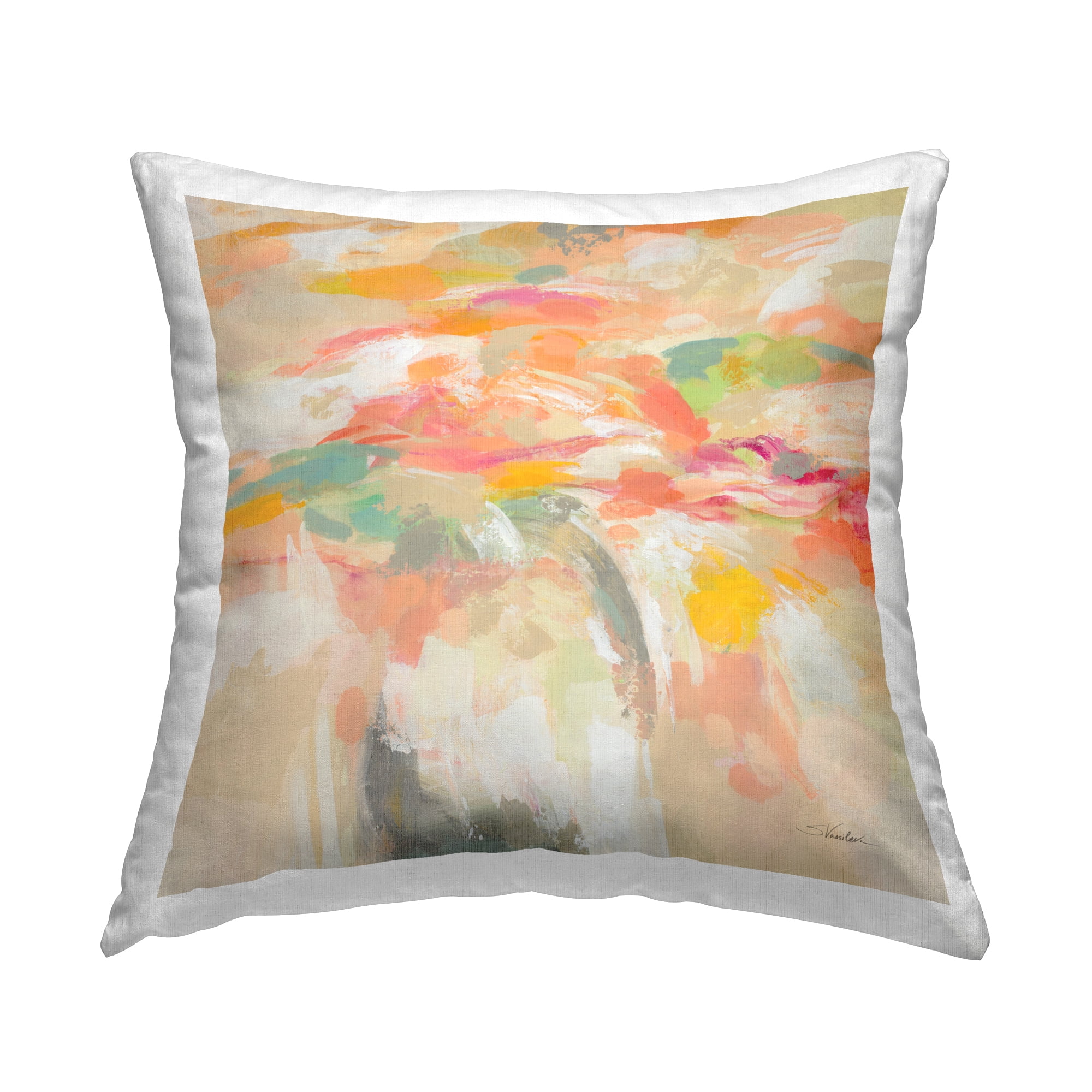 Stupell Industries Summer Solstice Abstraction Decorative Printed Throw Pillow Design by Silvia Vassileva.