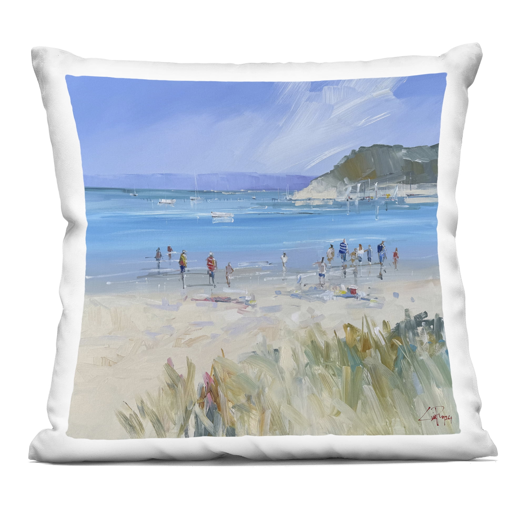 Stupell Industries Summer Sorrento Beachgoers Decorative Printed Throw Pillow, design by Craig Trewin Penny
