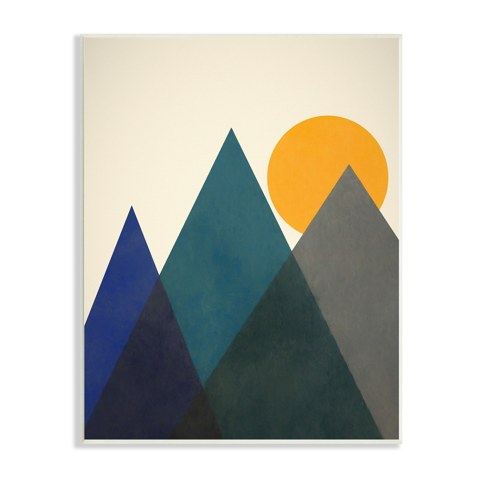 Stupell Industries Summer Sun Appalachian Mountains Bold Mod Shapes,13 x 19, Design by Daniel Sproul