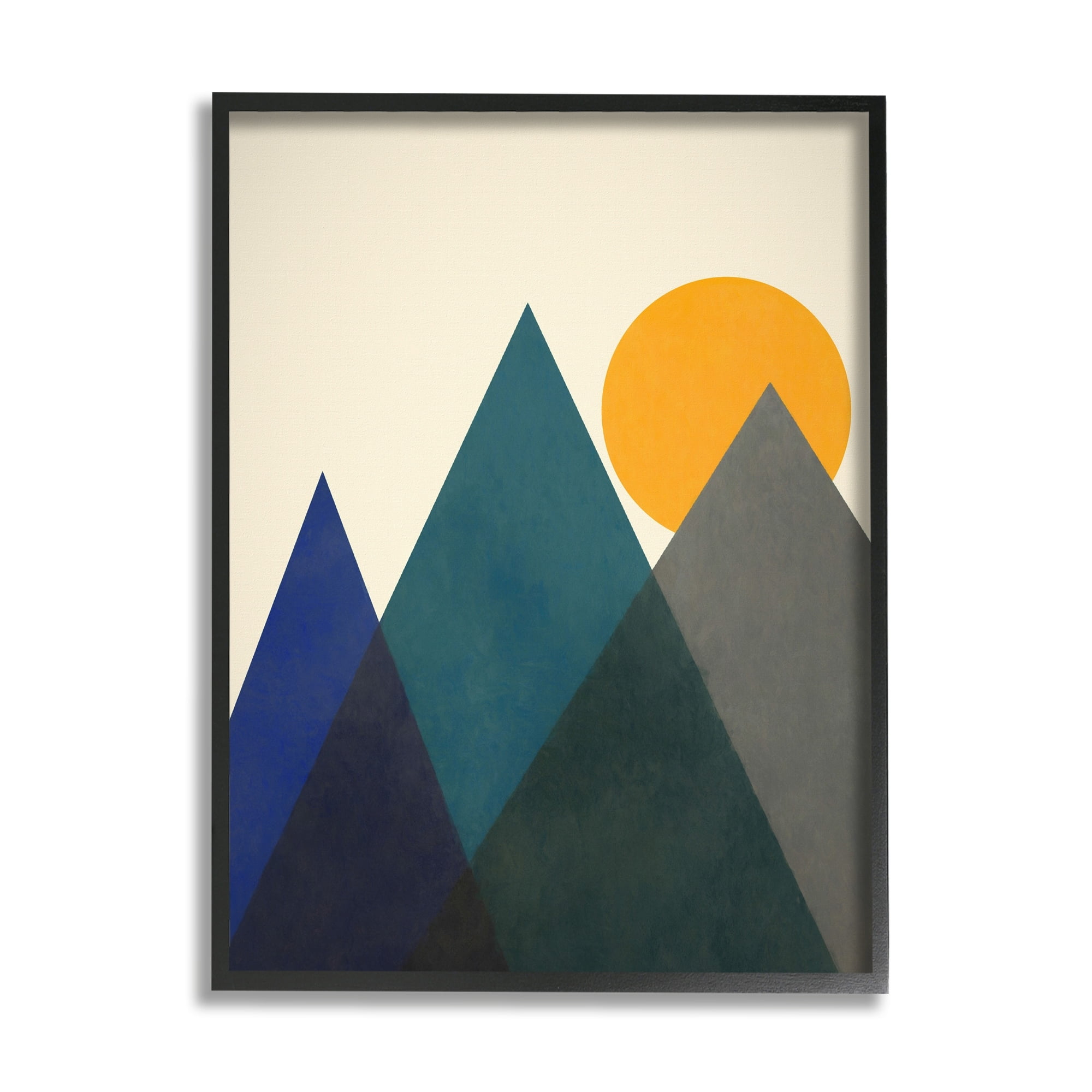 Stupell Industries Summer Sun Appalachian Mountains Bold Mod Shapes,16 x 20, Design by Daniel Sproul