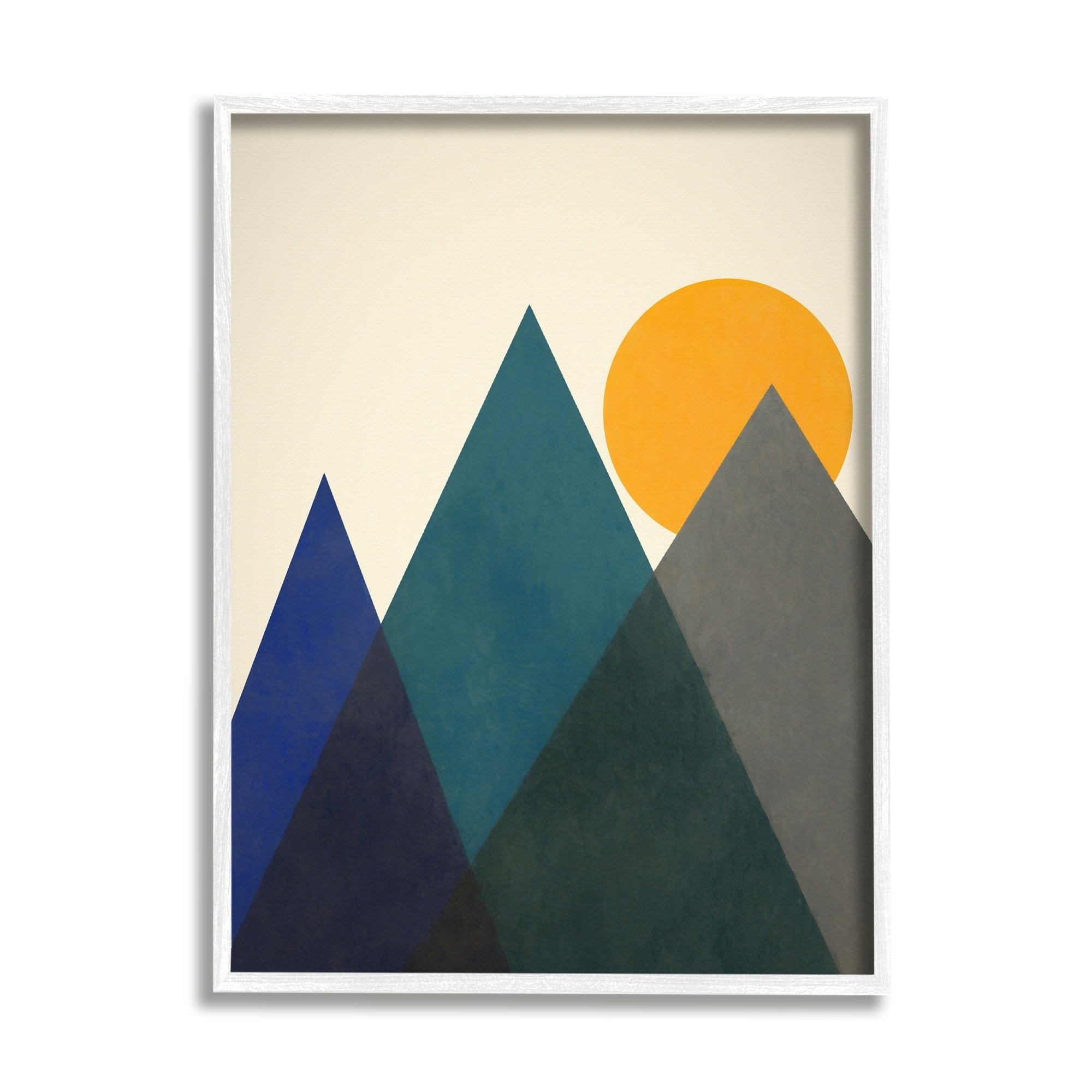 Stupell Industries Summer Sun Appalachian Mountains Bold Mod Shapes,16 x 20, Design by Daniel Sproul