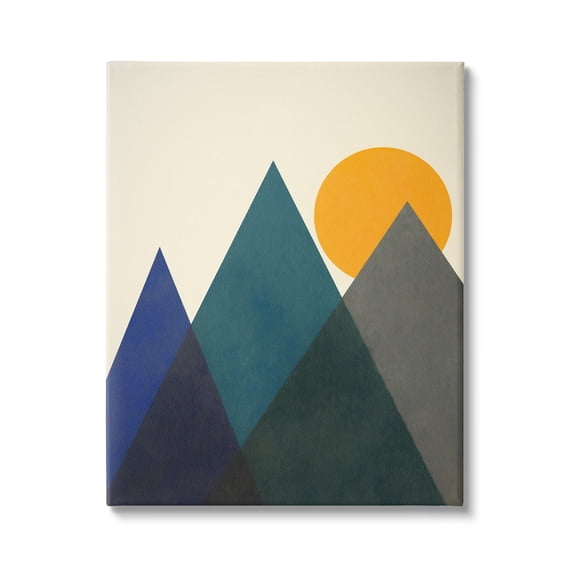 Stupell Industries Summer Sun Appalachian Mountains Bold Mod Shapes,16 x 20, Design by Daniel Sproul