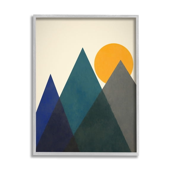 Stupell Industries Summer Sun Appalachian Mountains Bold Mod Shapes,24 x 30, Design by Daniel Sproul