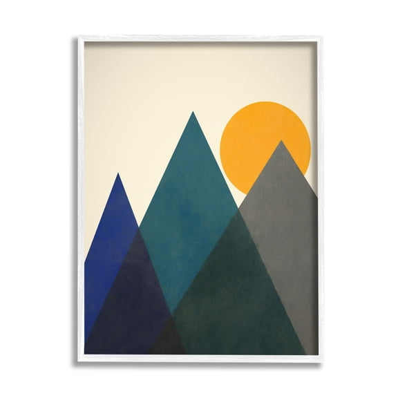 Stupell Industries Summer Sun Appalachian Mountains Bold Mod Shapes,24 x 30, Design by Daniel Sproul