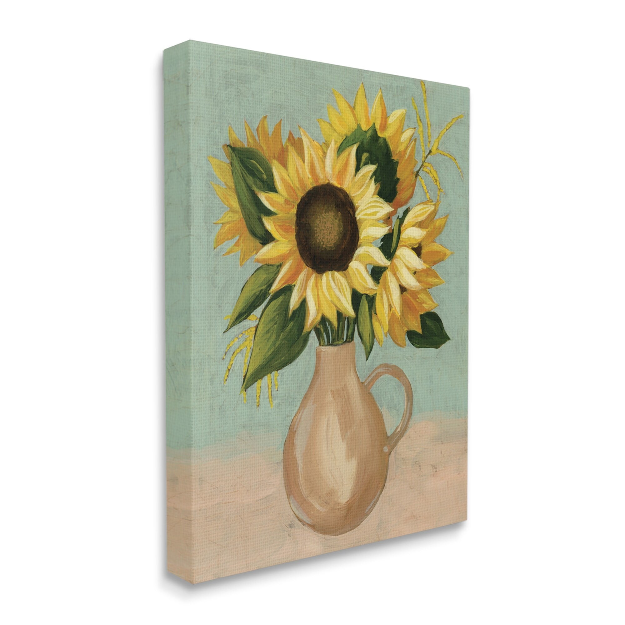 Stupell Industries Summer Sunflower Bouquet in Brown Country Pitcher,24 x 30,Designed by Grace Popp