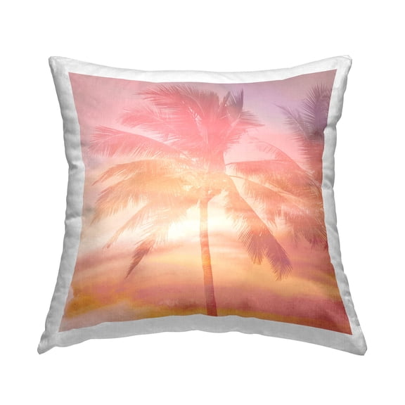Stupell Industries Summer Sunset Palm Trees Printed Throw Pillow Design by Mia Jensen